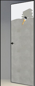Недавно просмотренные - Дверь скрытая под покраску ИУ2, 2,3 м, кромка AL black, revers, 59 мм