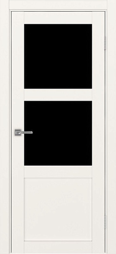 Дверь Эко 530.221 бежевый, lacobel черный