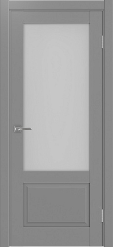 Дверь Эко 640.21 ОФ3 серый, сатинат