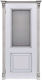 Недавно просмотренные - Дверь ДР Finezza Итало Багет-32 эмаль белая патина серебро, стекло