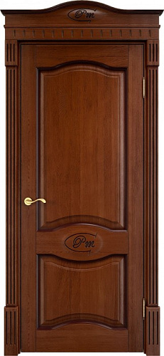 Дверь ПМЦ массив дуба Д3 коньяк с патиной, глухая