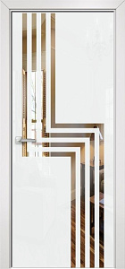 Недавно просмотренные - Дверь Оникс Арт, лакобель белый RAL0333 зеркало №1