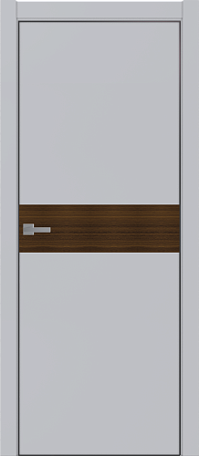 Дверь ДР Tamburat 4106 манхеттен AL кромка черная, орех натуральный, глухая