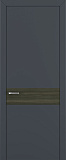 Дверь Z K6 полипропилен  графит премьер, вставка toppan дуб тёмный, глухая