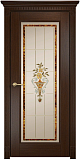 Дверь Оникс Италия 1 венге, сатинат бронза заливной витраж №1