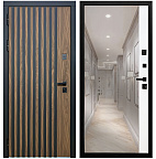 Недавно просмотренные - Входная дверь Матадор MXL-1 орех американский мокко/панель зеркало 1, белая матовая