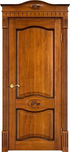 Дверь ПМЦ массив дуба Д3 медовый с патиной орех, глухая
