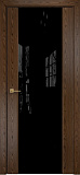 Дверь Оникс Престиж орех тангентальный, триплекс черный