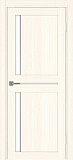 Дверь Эко 523.221 АПП ясень светлый молдинг SC, lacobel белый