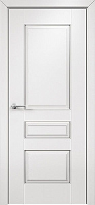 Недавно просмотренные - Дверь Оникс Версаль фрезерованная №2 эмаль белая патина серебро по контуру, глухая