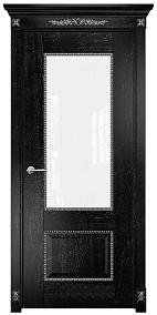 Недавно просмотренные - Дверь Оникс Александрия 2 эмаль черная патина серебро, триплекс белый