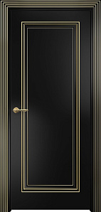 Недавно просмотренные - Дверь Оникс Турин фрезерованная №2 эмаль черная патина золото по контуру, глухая
