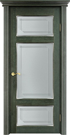 Недавно просмотренные - Дверь ПМЦ массив ольхи ОЛ55 зеленый с патиной серебро, стекло 55-4