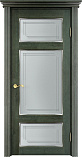 Схожие товары - Дверь Итальянская Легенда массив ольхи ОЛ55 зеленый с патиной серебро, стекло 55-4