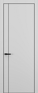 Недавно просмотренные - Дверь Z K14 полипропилен серый, ALU кромка черная, молдинг черный, глухая