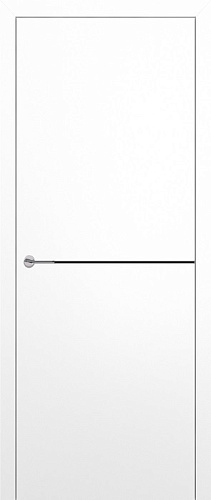 Дверь Z K10 полипропилен белый, молдинг черный, глухая