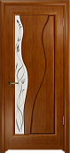 Схожие товары - Дверь Арт Деко Нобилта темный анегри, белое ПО с рисунком и фацетами