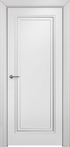 Недавно просмотренные - Дверь Оникс Турин фрезерованная №2 эмаль белая патина серебро по контуру, глухая
