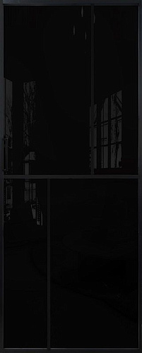 Перегородка Alum №6 черный, триплекс черный