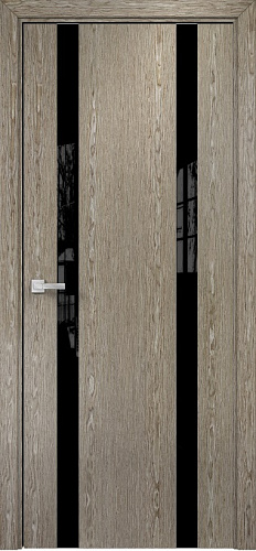 Дверь Оникс Верона 2 акация, триплекс черный