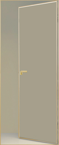 Дверь скрытая ИУ-42 AL gold с 4-х сторон, эмаль серый шелк, revers 2,31 м