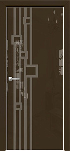 Недавно просмотренные - Дверь Оникс Арт, лакобель коричневый RAL 8028, пескоструй №9