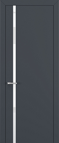 Дверь Z K1 полипропилен  графит премьер, лакобель white pure, глухая