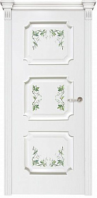 Недавно просмотренные - Дверь Оникс Валенсия эмаль белая со сложной росписью 3, глухая