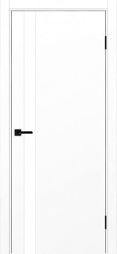 Дверь Эко 211 белый снежный, кромка ABS, lacobel белый