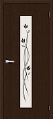 Схожие товары - Дверь Браво Тренд-14 3D венге, сатинато белое, техника шелкотрафаретной печати "витраж"