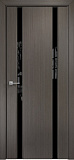 Дверь Оникс Престиж 2 серый дуб, триплекс черный