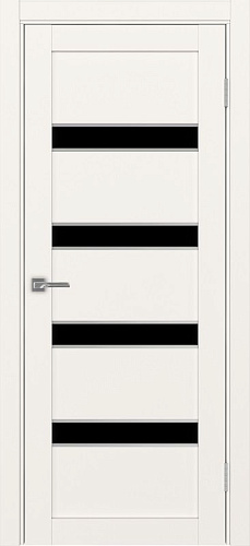 Дверь Эко 505.12 АПС бежевый молдинг SC, lacobel черный