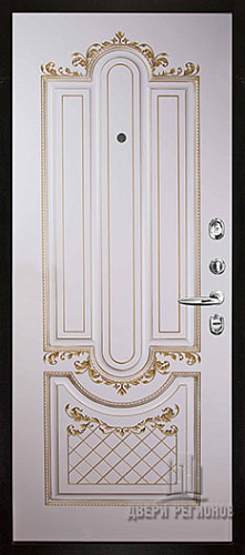 Панель внутренняя 16 мм Александрия, слоновая кость с патиной золото, Эмаль