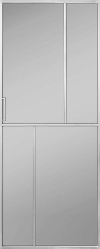 Перегородка Alum №6 хром, сатинат графит