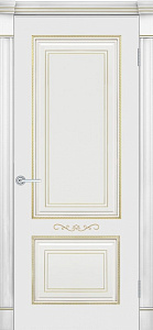 Недавно просмотренные - Дверь Фелиса с косичкой эмаль RAL 9010 с золотой патиной по фрезеровке, глухая