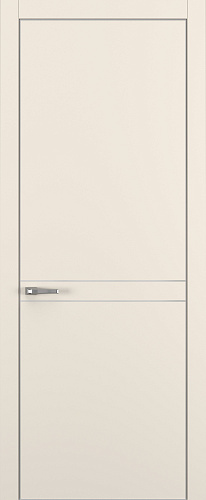 Дверь Z K13 полипропилен крем, молдинг серебро, ALU кромка хром, глухая