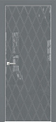 Схожие товары - Дверь Оникс Арт, лакобель серый RAL 7040, контурный витраж №10