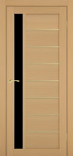 Дверь Эко 554.21 АПП ясень темный молдинг SG, lacobel черный