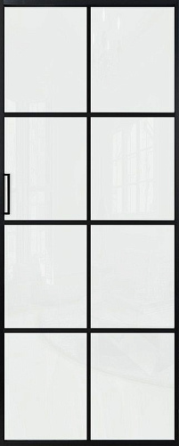 Перегородка Alum №8 черный, триплекс белый