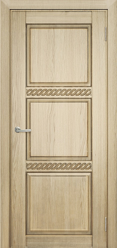 Дверь Берест массив сосны Браво некрашеная, фреза коса, глухая