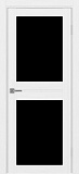 Дверь Эко 520.212 белый лед, lacobel черный