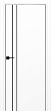 Дверь Эко 205 белый снежный молдинг SB, кромка AL черная SB с 2-х сторон, глухая