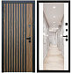 Схожие товары - Входная дверь Матадор MXL-1 орех американский мокко/панель зеркало 2, белая матовая
