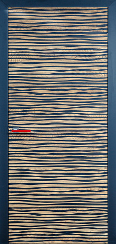 Дверь ПМЦ Design массив дуба Parallel мох черная патина, глухая