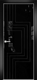 Дверь Оникс Арт, лакобель черный RAL 9005, гравировка №2