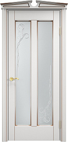 Недавно просмотренные - Дверь ПМЦ массив ольхи ОЛ102 белый грунт с патиной орех, стекло 102-2
