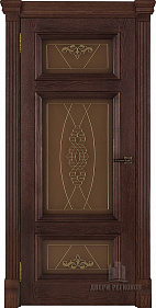 Недавно просмотренные - Дверь ДР Elegante classico шпон Мадрид brandy с широким фигурным багетом, стекло Мираж