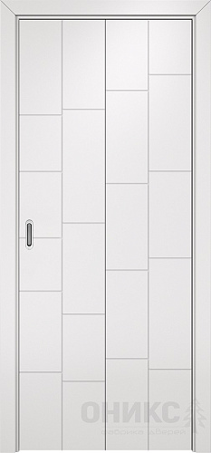 Дверь-книжка Оникс Концепт №4 эмаль белая, глухая