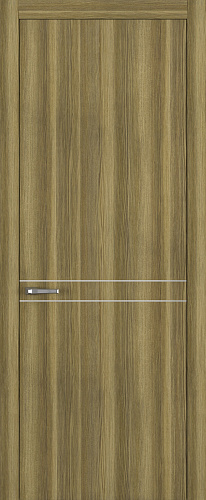 Дверь Z K13 toppan дуб серый, молдинг серебро, глухая