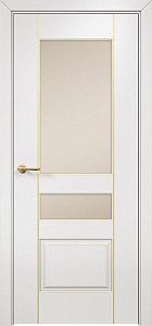 Недавно просмотренные - Дверь Оникс Версаль фрезерованная №2 эмаль белая патина золото по контуру, сатинат бронза
